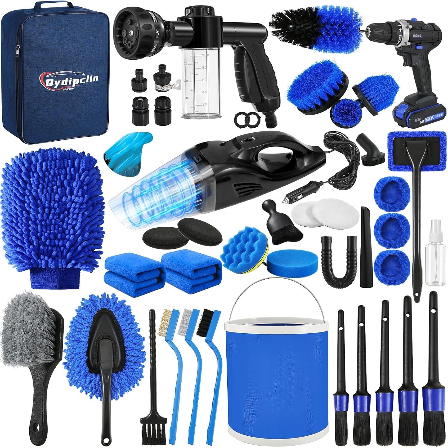 Kit De Limpieza Microfibra 45 Pcs Para Carros Interior y Exterior Con Aspiradora gallery