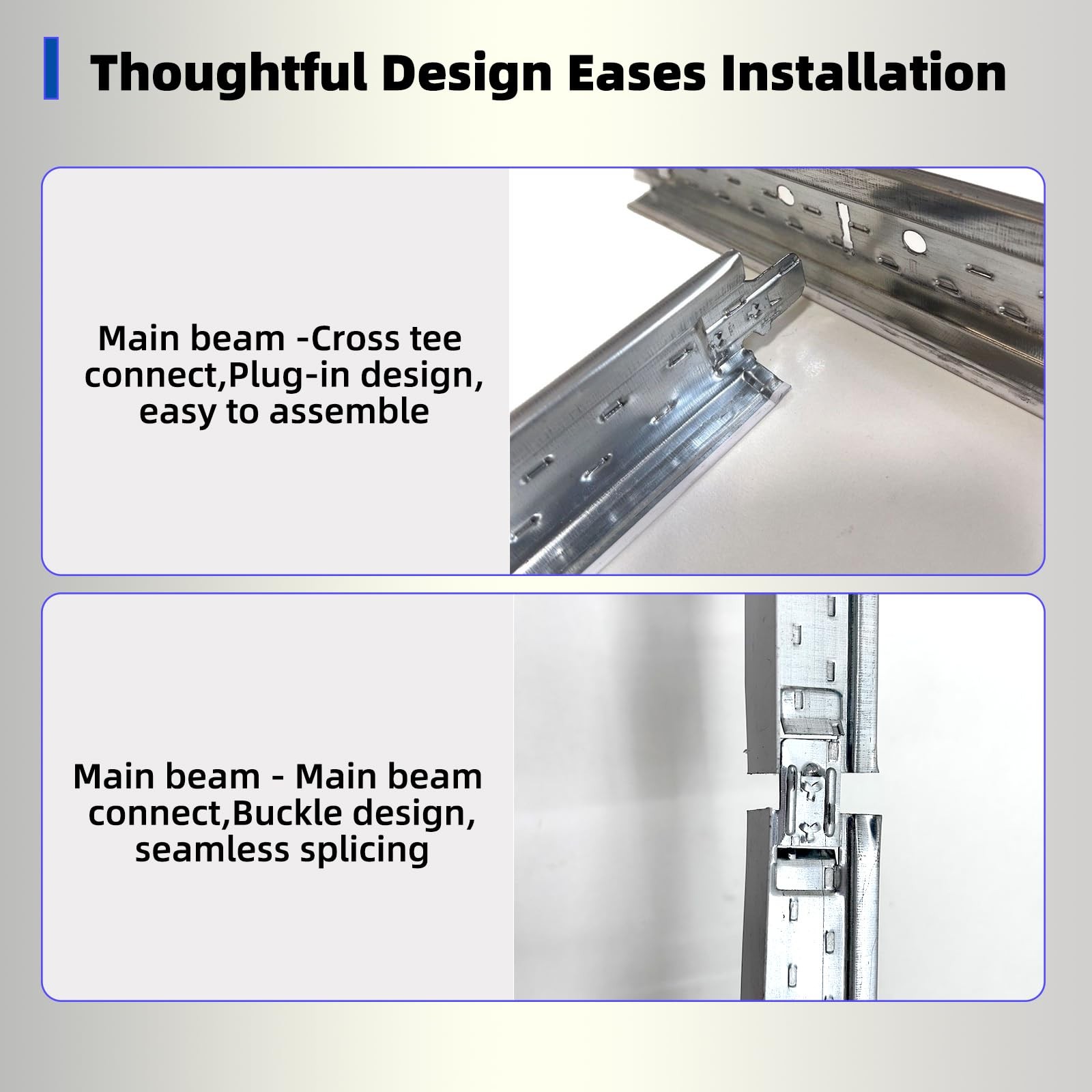 ** NEW Drop Ceiling Grid Kit | 64 Sq Ft | White Powder-Coated | Galvanized Steel gallery