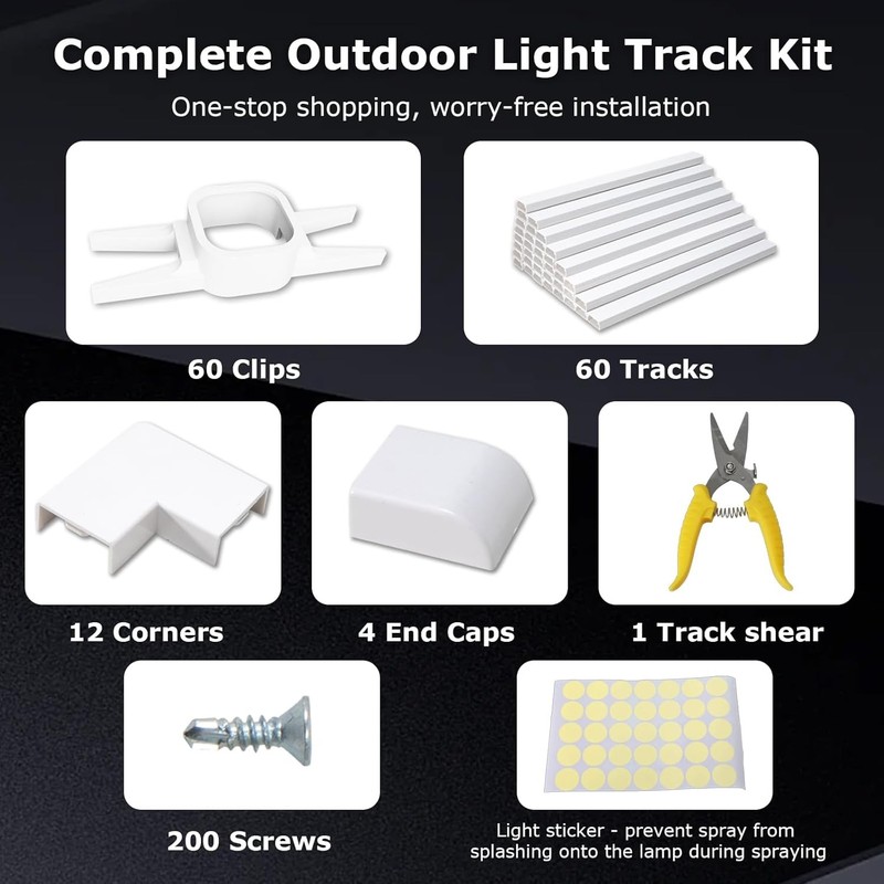 100FT Light Track System for Govee Permanent Outdoor Lights Pro (H706A) gallery