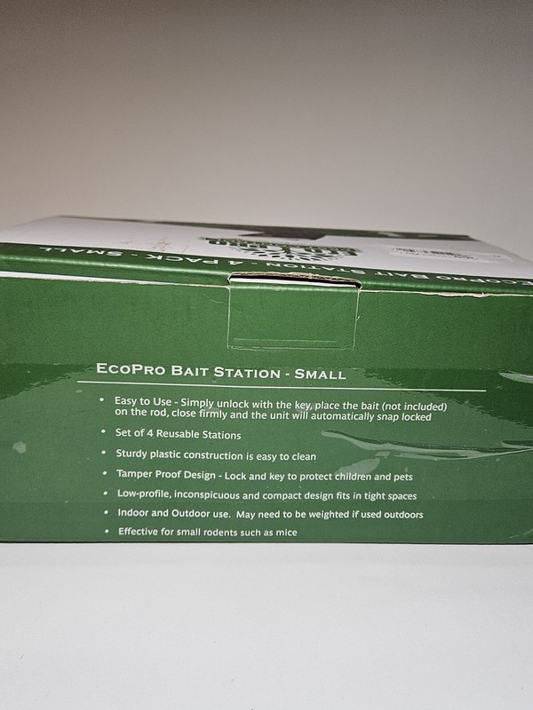Eco Pro Mouse Small Bait Station Pet / Children Safe With Lock And Key 4-pack gallery