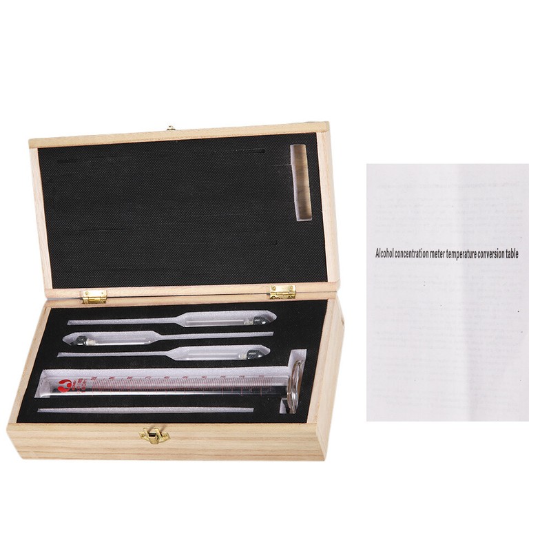Alcohol Hydrometer Proof & Tralle Meter Distilling Tester Spirit Scale 0-100% US gallery