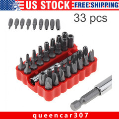 33 PCS Torx Security Bit Set – Hex Star Spanner & Tri-Wing Tamper-Proof Tool US