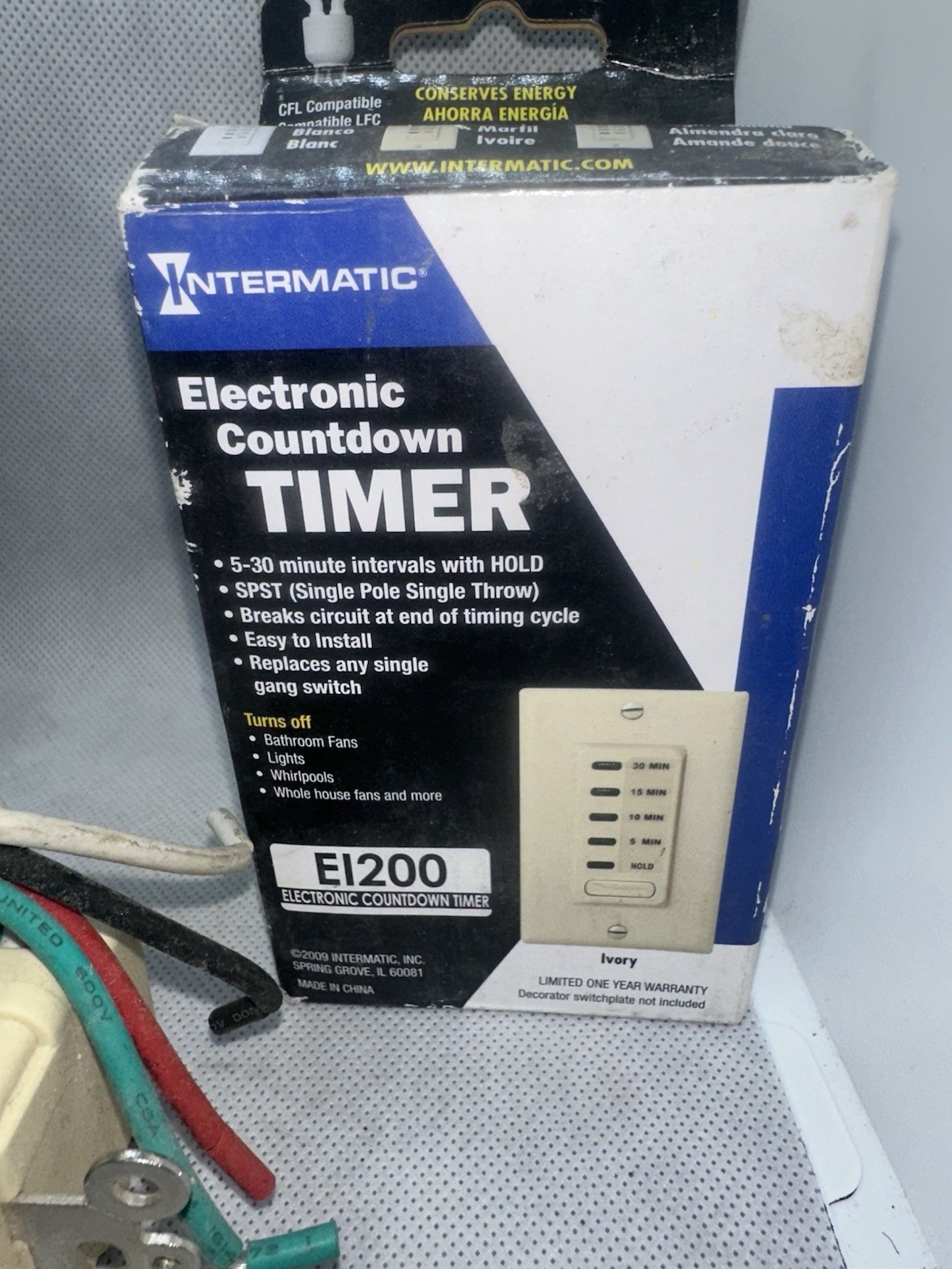 3 New Intermatic EI200 Electronic in-Wall Countdown Auto-Off Time gallery