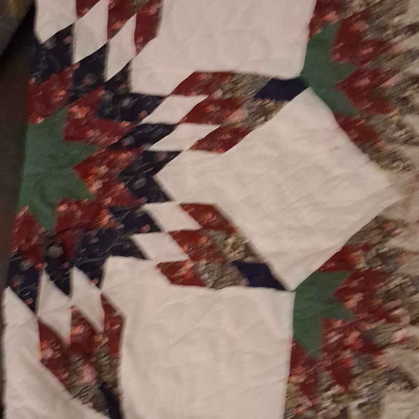 Queen Patchwork Quilted Cotton Quilt Multicolor Country Floral 88x92 in gallery
