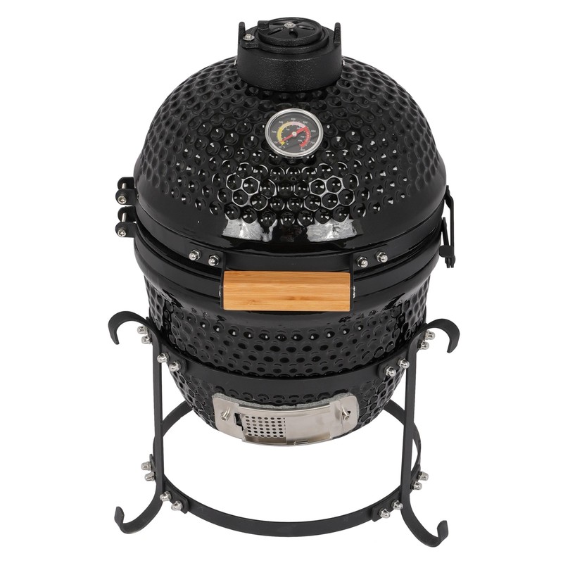13in Round Ceramic Charcoal Grill Black gallery