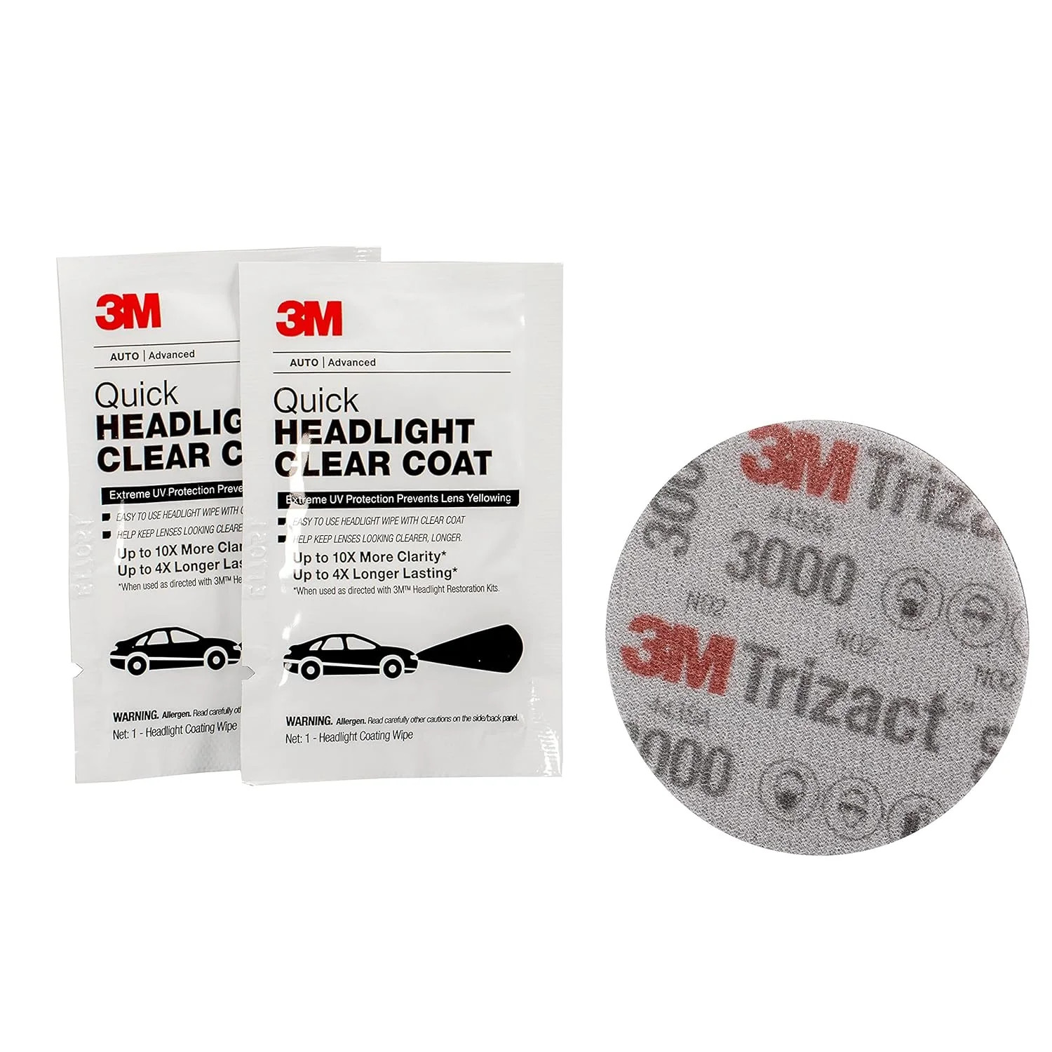 3M Quick and Easy Headlight Restoration Kit, Removes Light Yellowing in 15-Minut gallery