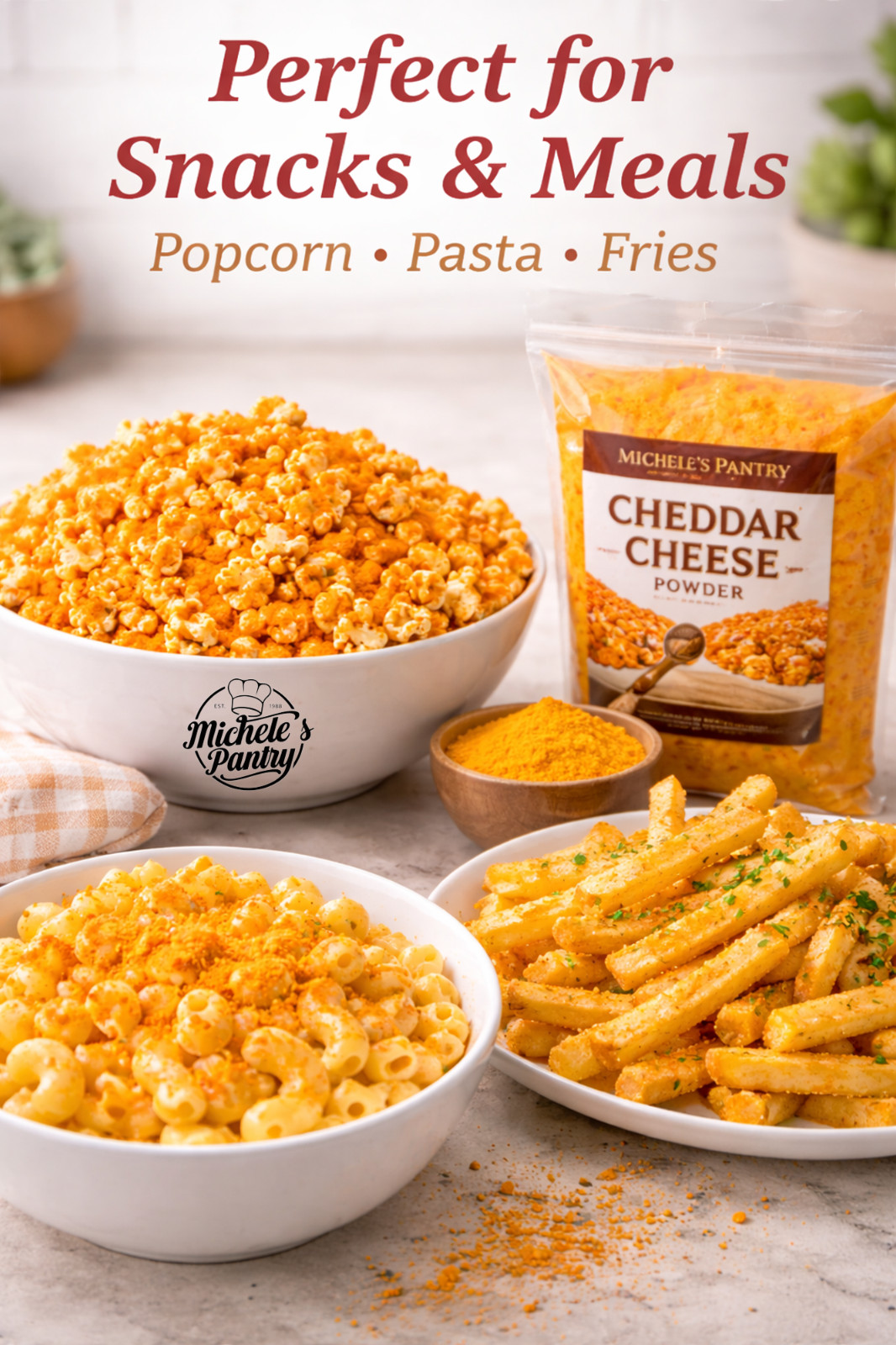 Michele's Pantry Cheddar Cheese Powder Dehydrated Yellow Cheez 2 lbs. (2-B-6) gallery