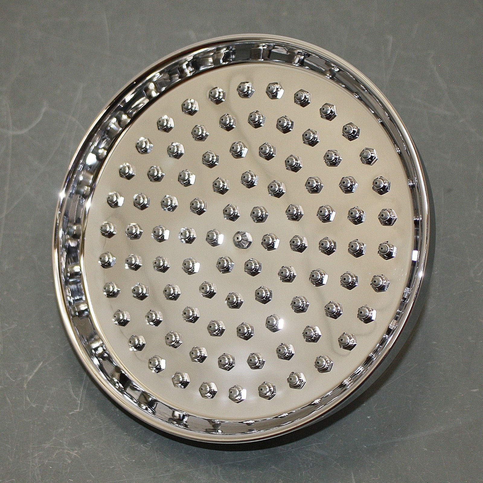 Trident Fixed Showerhead 48LX52, 1/2" PF, 8" OD, 1.8 GPM, Wall Mount, Chrome gallery