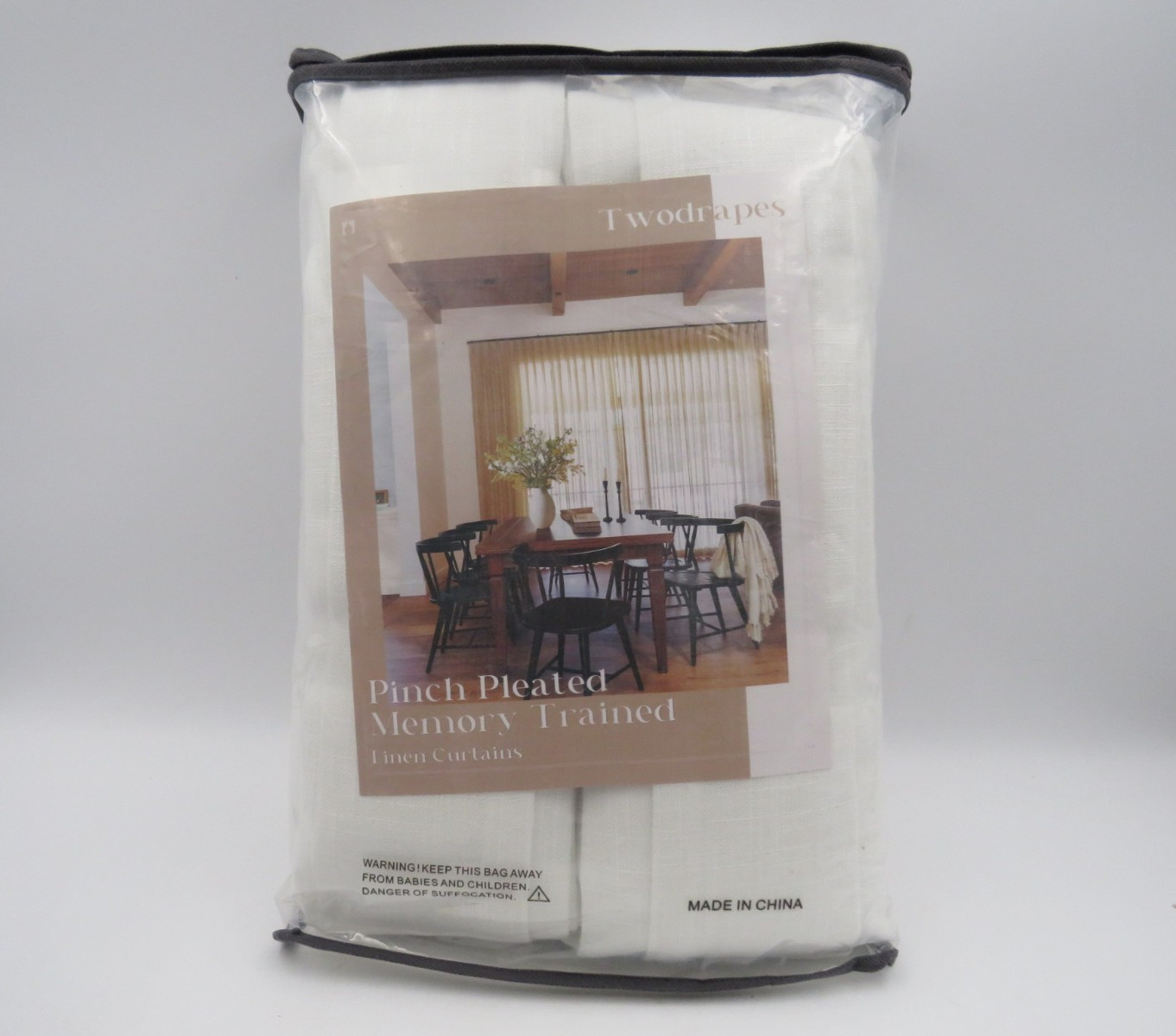 102 Inch Long Curtains for Living Dining Room Pinch Pleated Back Tab Light NEW gallery