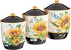 Sunflower Fields 3 Piece Canister Set, 52 Oz, 74 Oz, 96 Oz. Capacity, Multi Colo gallery