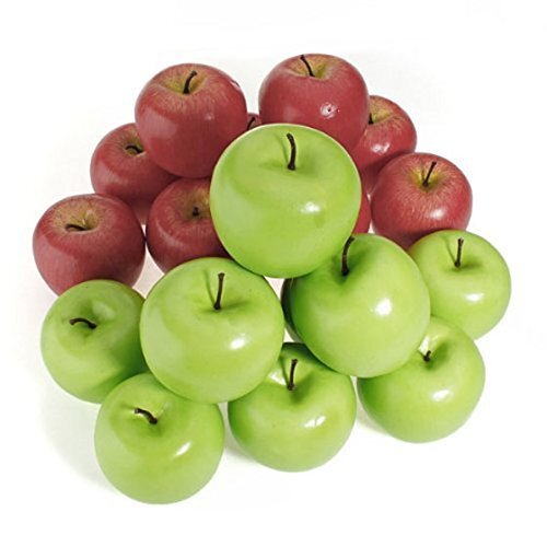 6Pcs Artificial Apples Fake Simulation Fruit Kitchen Party Wedding Home Decor US gallery
