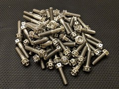 M5 / M6 / M8 / M10 Titanium Drilled Hex Head Flange Bolt Ti Race Spec Lockwire