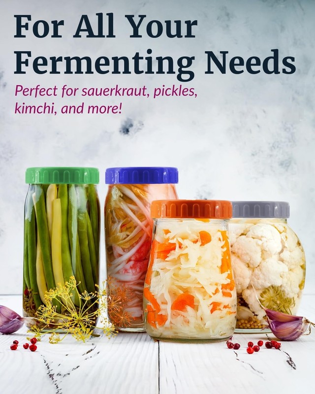 Elementi Glass Fermentation Weight Set of 4 - Easy Grip Fermenting Weights,... gallery