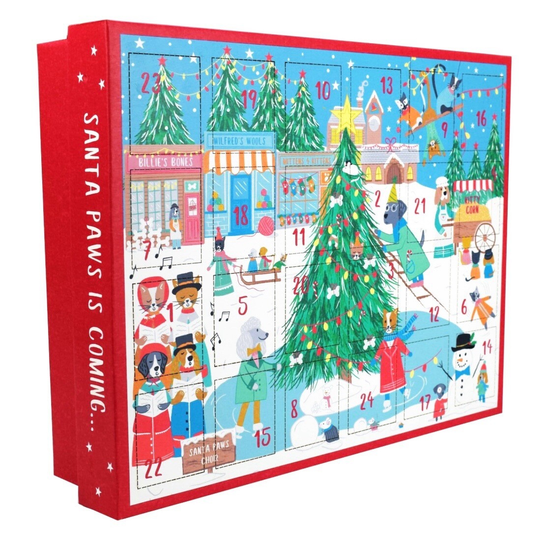Christmas Advent Calendar Box DIY Countdown To Christmas Box 24 Days Dog Theme gallery