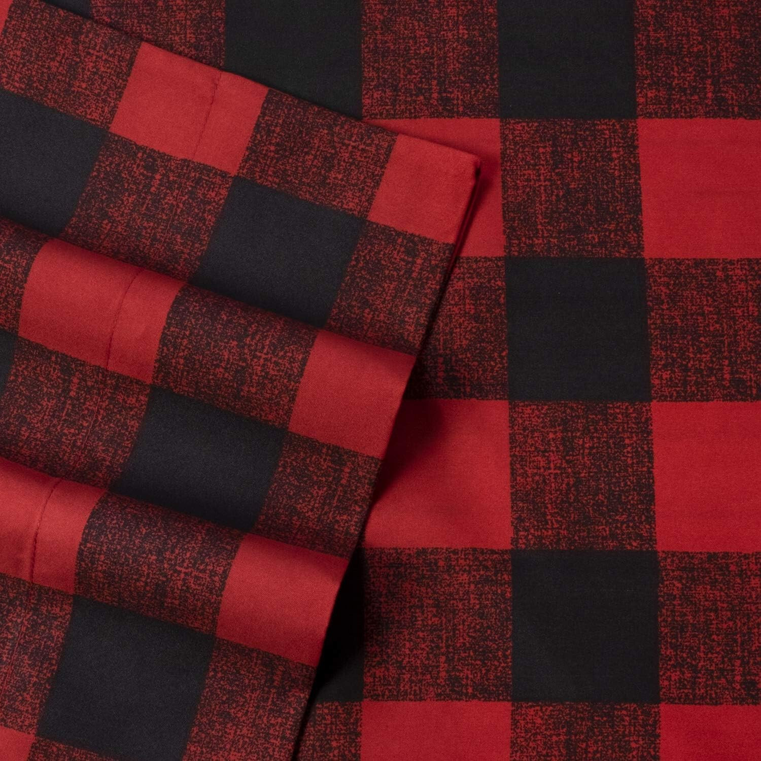 1800 Supreme Collection Extra Soft Deep Pocket Sheet Set, King, Buffalo Check gallery