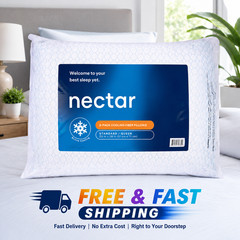 Nectar 2-Pack Cooling Down Alternative Microfiber Pillows, Standard/Queen Size