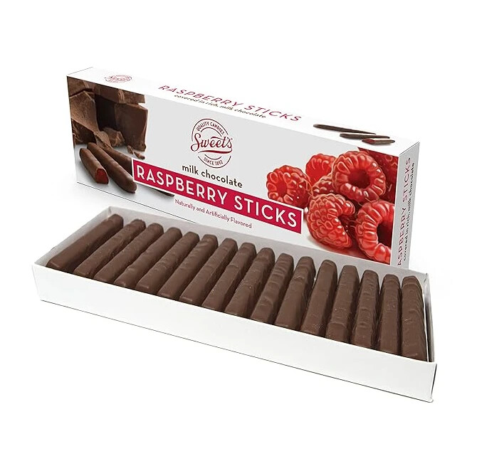 Sweet's Candy Milk Chocolate Raspberry Sticks - 10.5 oz gallery
