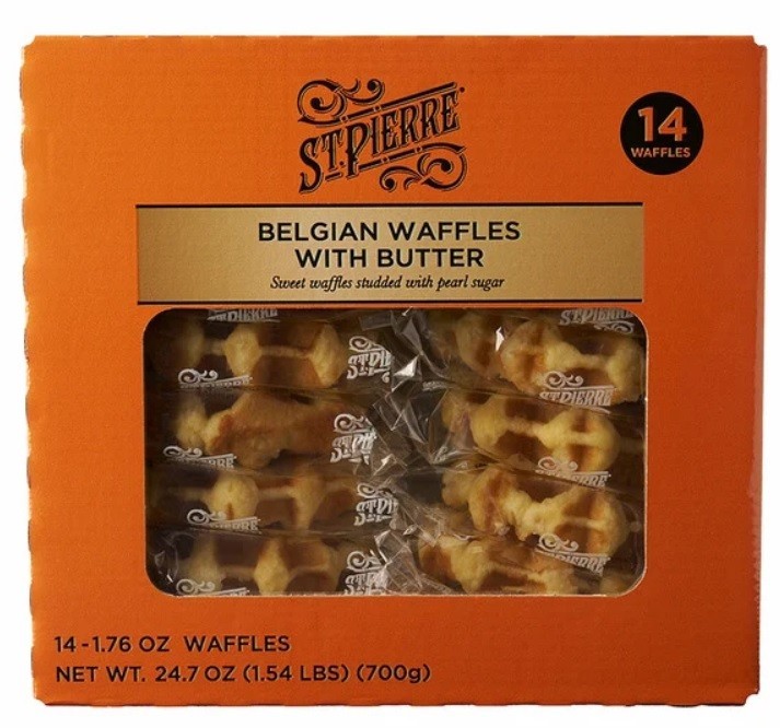 St. Pierre Breakfast Sweet Belgian Waffles with Butter (14 waffles) 1.54Lbs 700g gallery