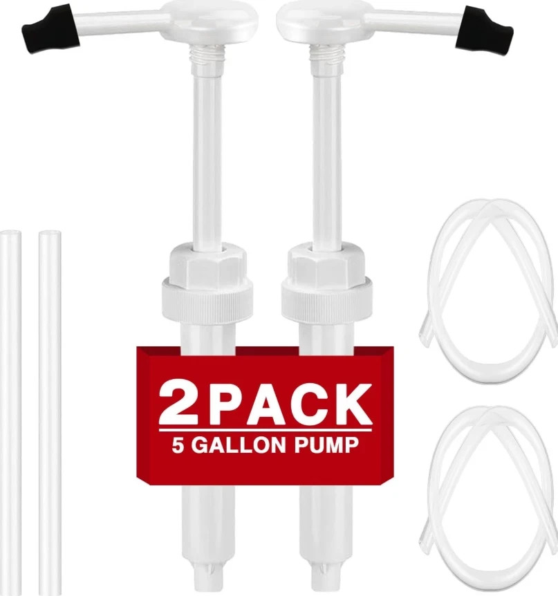 2 Pack 5 Gallon Pump Dispenser 1oz Pump for Large Gallon Bucket with 50cm Extend gallery
