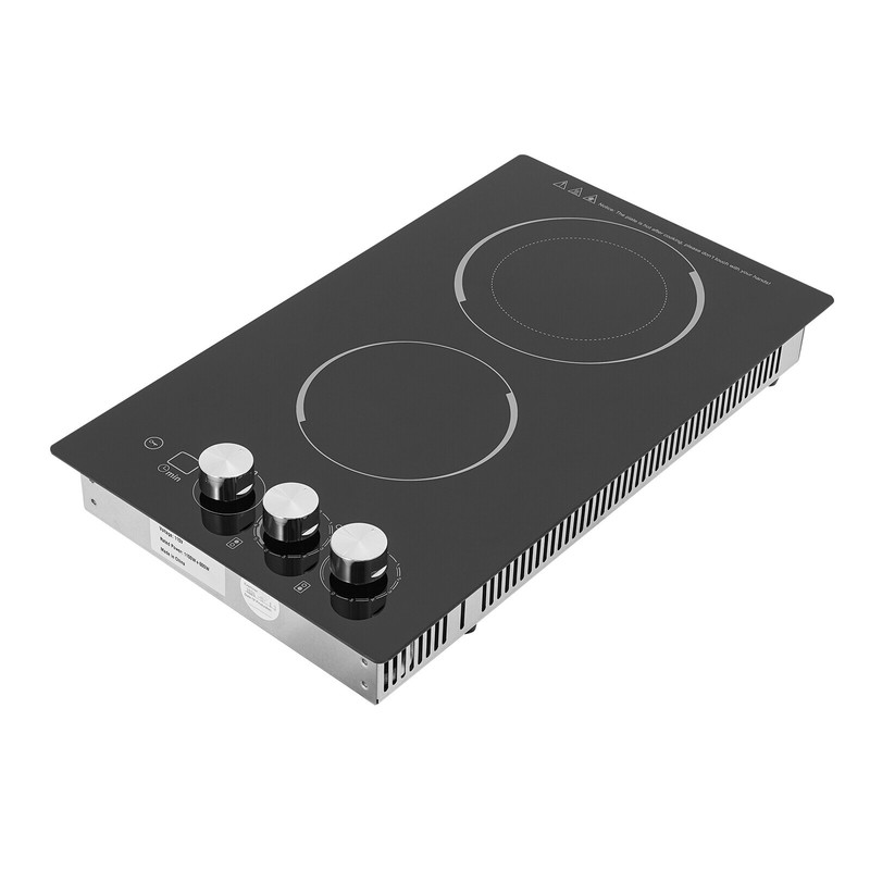 Knob Control Electric Cooktop, Electric Stovetop, 2 Burners Electric Cooktop gallery