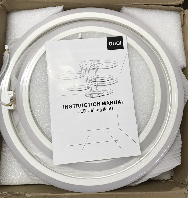 OUQI Led Ceiling Light Fixture Stepless Dimming 2700K-7000K Modern Ceiling Light gallery