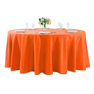 120 inch Round Tablecloth Washable Polyester Table Cloth Decorative Table Cov...