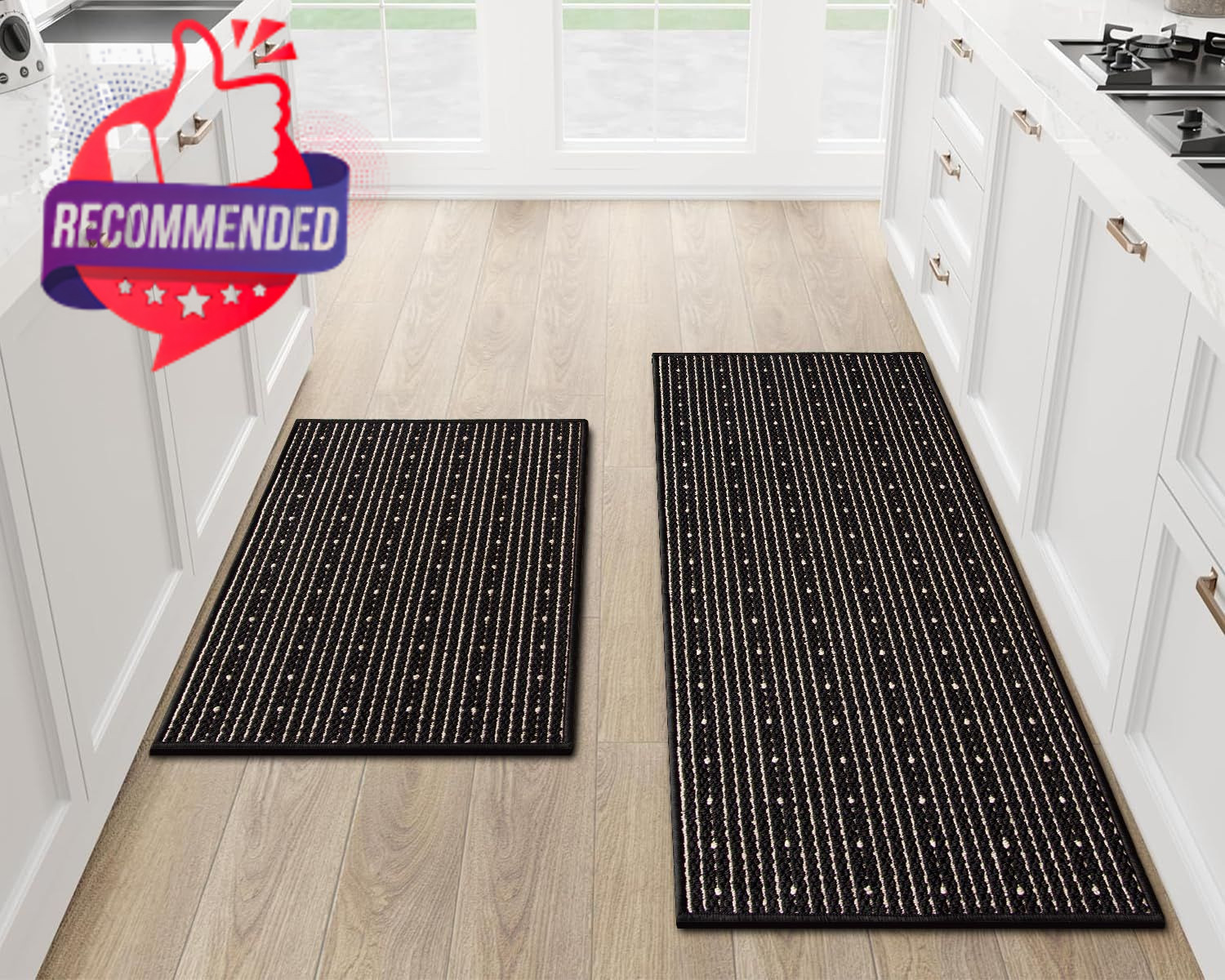 Kitchen Rugs Washable Non-skid 2-piece Set, 20"x47" + 20"x32" Absorbent Soft gallery