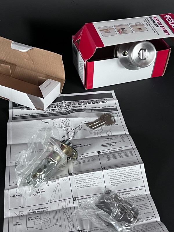 Hyper Tough Keyed Entry Doorknob Stainless Steel Finish ANSI Grade 3 Open Box gallery