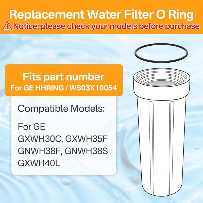 5 Pack O Ring Replacement for GE HHRING / WS03X10054 Compatible with GXWH30C ... gallery