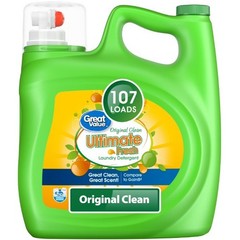 Liquid Laundry Detergent Great Value Original Clean 154 fl oz 107 Loads HE