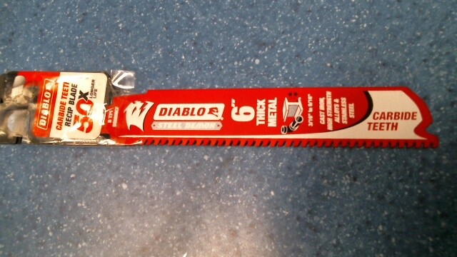Diablo 6" Carbide Reciprocating Saw Blade 8 TPI 1 Pc (12857) FS gallery