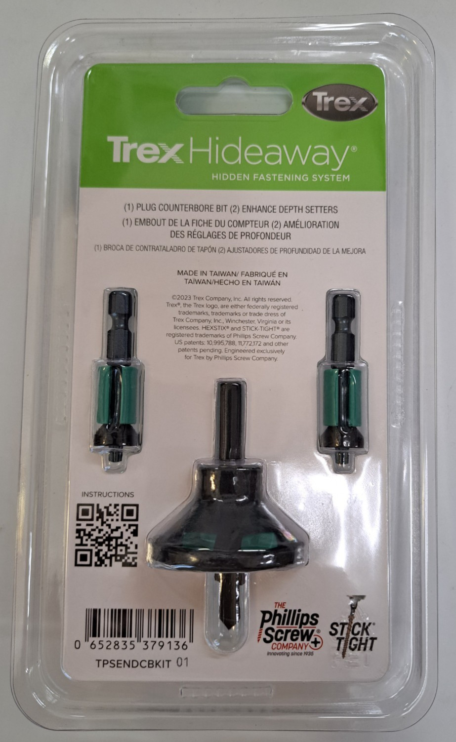 TREX HIDEAWAY ENHANCED DECKING AND FASCIA PLUG SYSTEM COUNTERBORE TOOL KIT HS-20 gallery