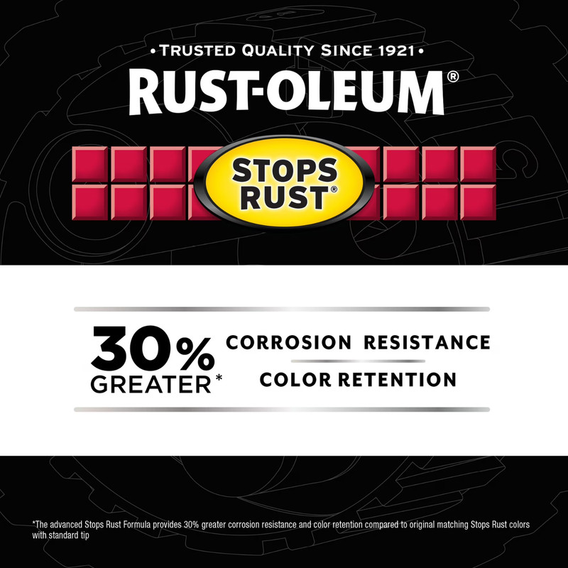 Black Rust-Oleum Stops Rust Custom Sprays 5 in 1 Satin Spray Paint-376869, 12 oz gallery