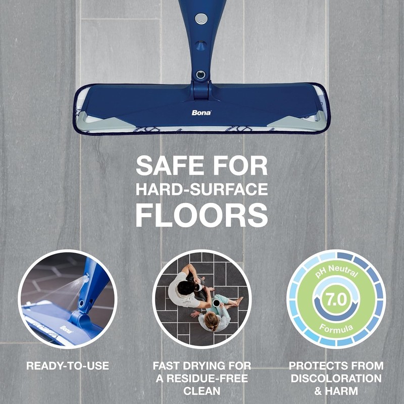 Bona Multi-Surface Hard Floor Cleaner Spray Mop 34 Fl Oz (Pack of 1), Green gallery