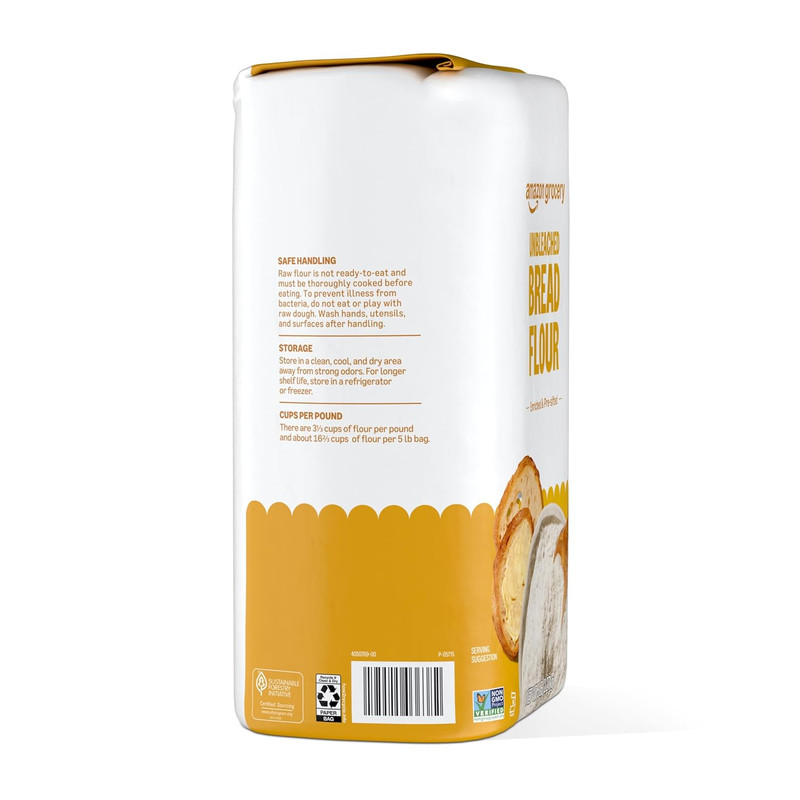 , Enriched Bread Flour, Unbleached, 5 Lb (Previously Amazon Fresh, Packaging May gallery