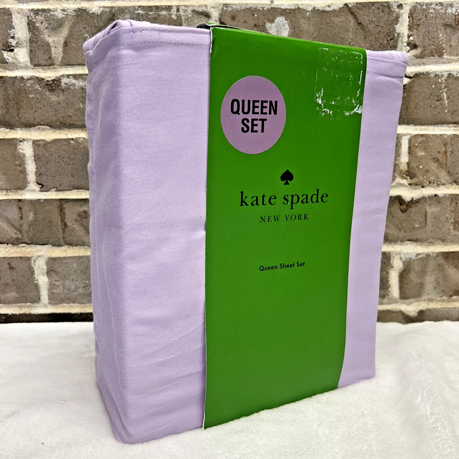 Kate Spade NY Lavender Purple QUEEN Size Sheet Set 100% Cotton Sateen NEW gallery
