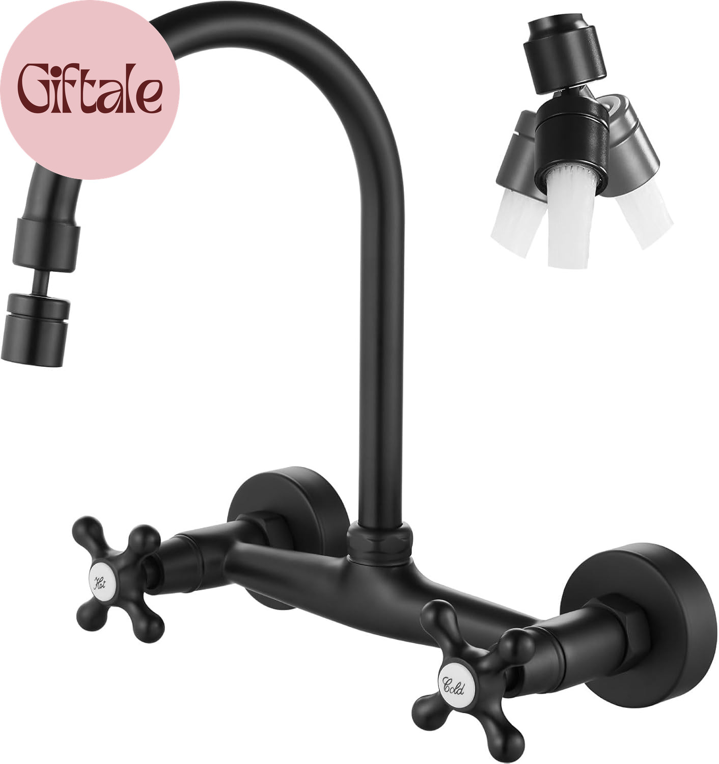 Wall Mount Kitchen Faucet with Sprayer Wall Mounted Kitchen Sink Faucet Double C gallery