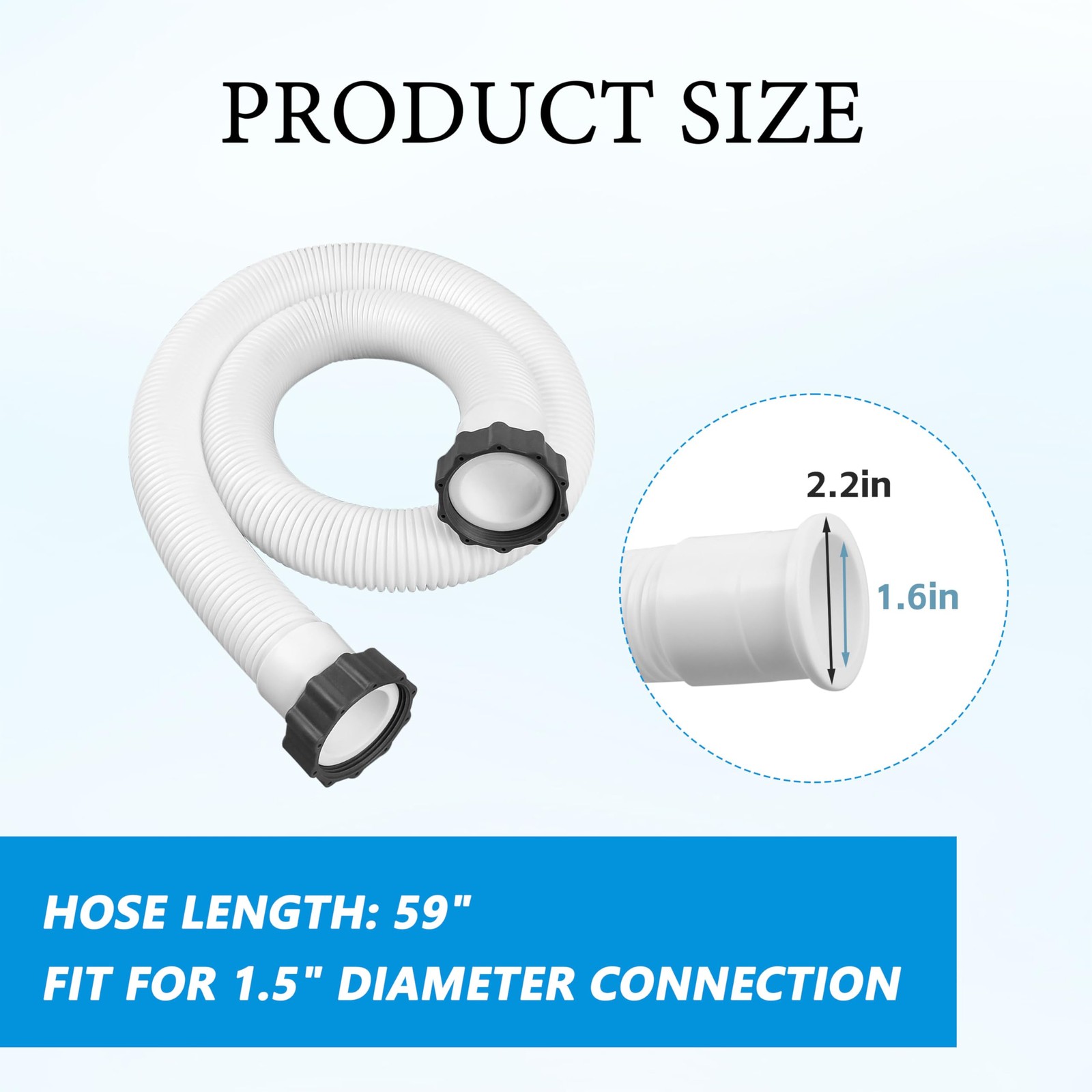 29060E Above Ground Pool Hoses Replacement for 1.5 inch Hose White gallery