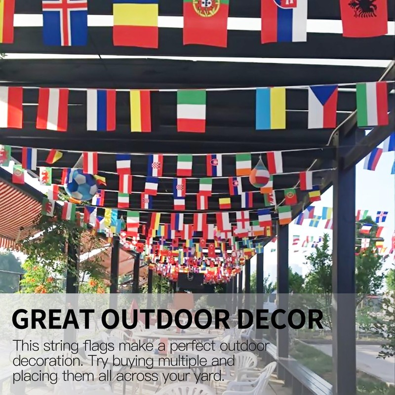 Anley 32 Countries String Flag, International Bunting Pennant Banner 32 Flags gallery