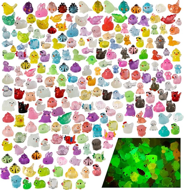 200pcs Mini Resin Animals 200 Styles Variety Tiny Animals Figures Miniature gallery