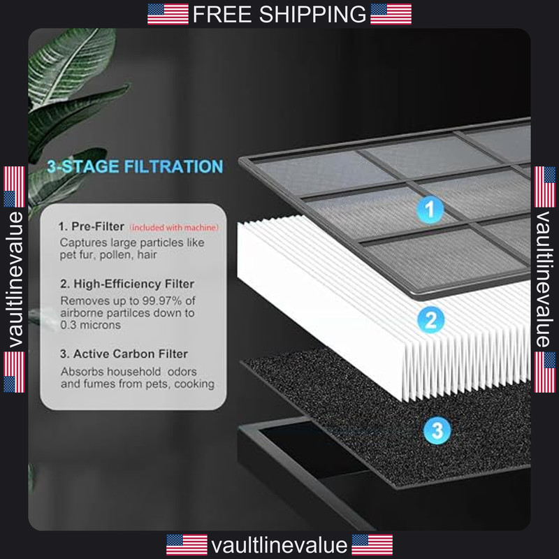 FreAire HAP605 HAP607 Air Purifier Replacement Filters 2-Pack with HEPA gallery