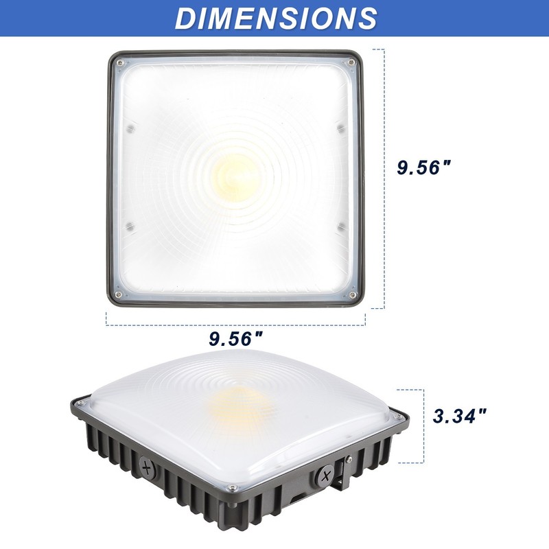 LED Canopy Light 70W/45W/30W Selectable 3CCT 0-10V Dim Gas Station Light ETL&DLC gallery
