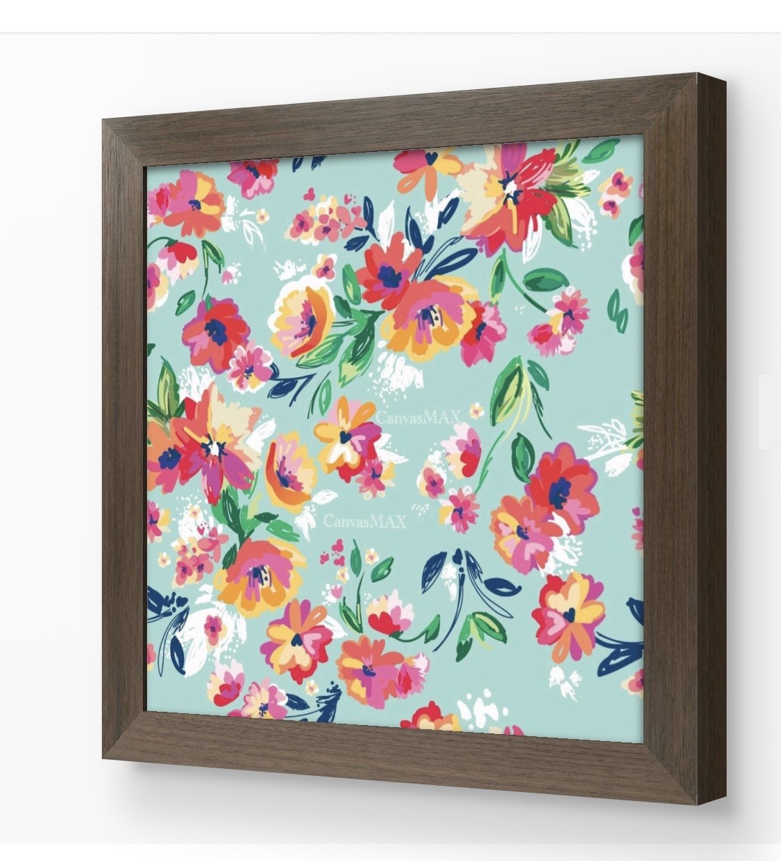Elegant Soft Multicolor Floral Home Wall Decor Square Print Ready to Frame (8x8) gallery
