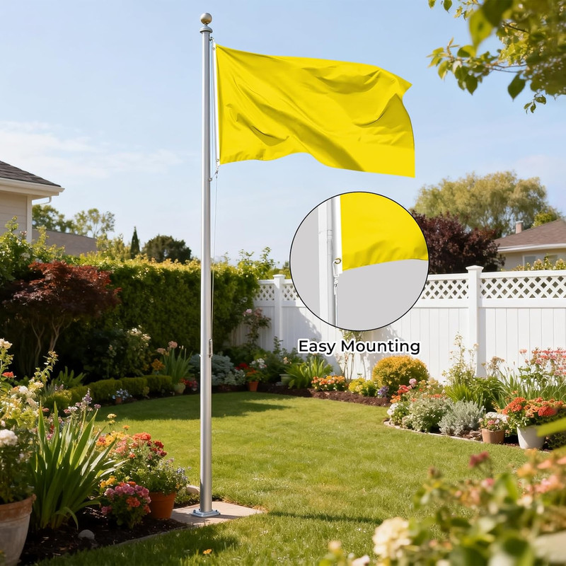 Yellow Flag 3X5 FT, Polyester Blank Flag with Canvas Header & Brass Grommets, Do gallery