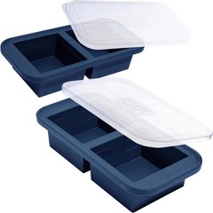 Souper Cubes 2 Cup Silicone Freezer Molds with Lids – Soup Cubes for Freezing La