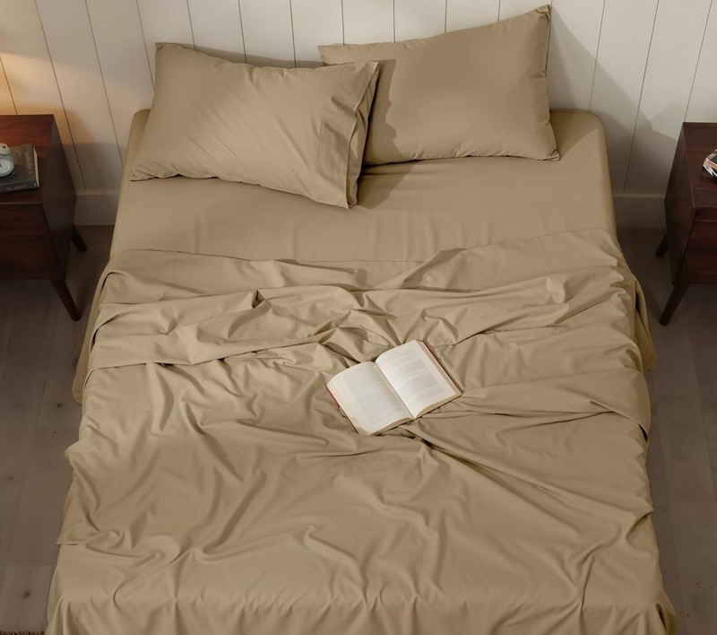 RUVANTI 100% Cotton Sheets – Soft Peached Percale, Lightweight & Breathable Cool gallery