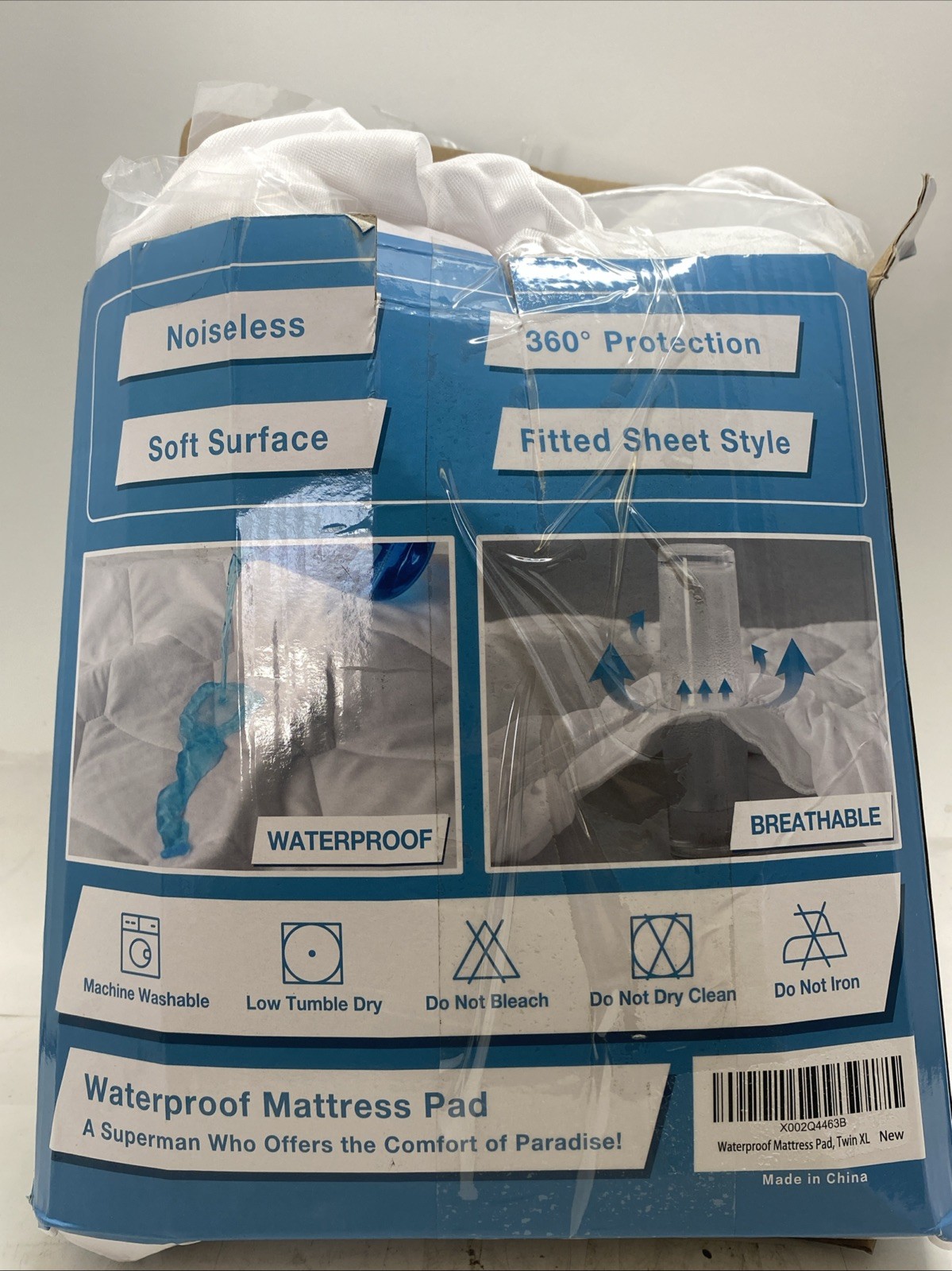 Lunsing Twin XL Waterproof Mattress Protector White Deep Pocket gallery