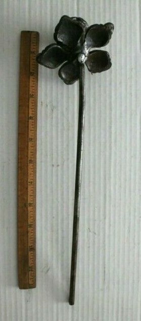 Cast Iron Flower Garden Stake Daffodil Jonquil Narcissus Small Rustic Metal gallery