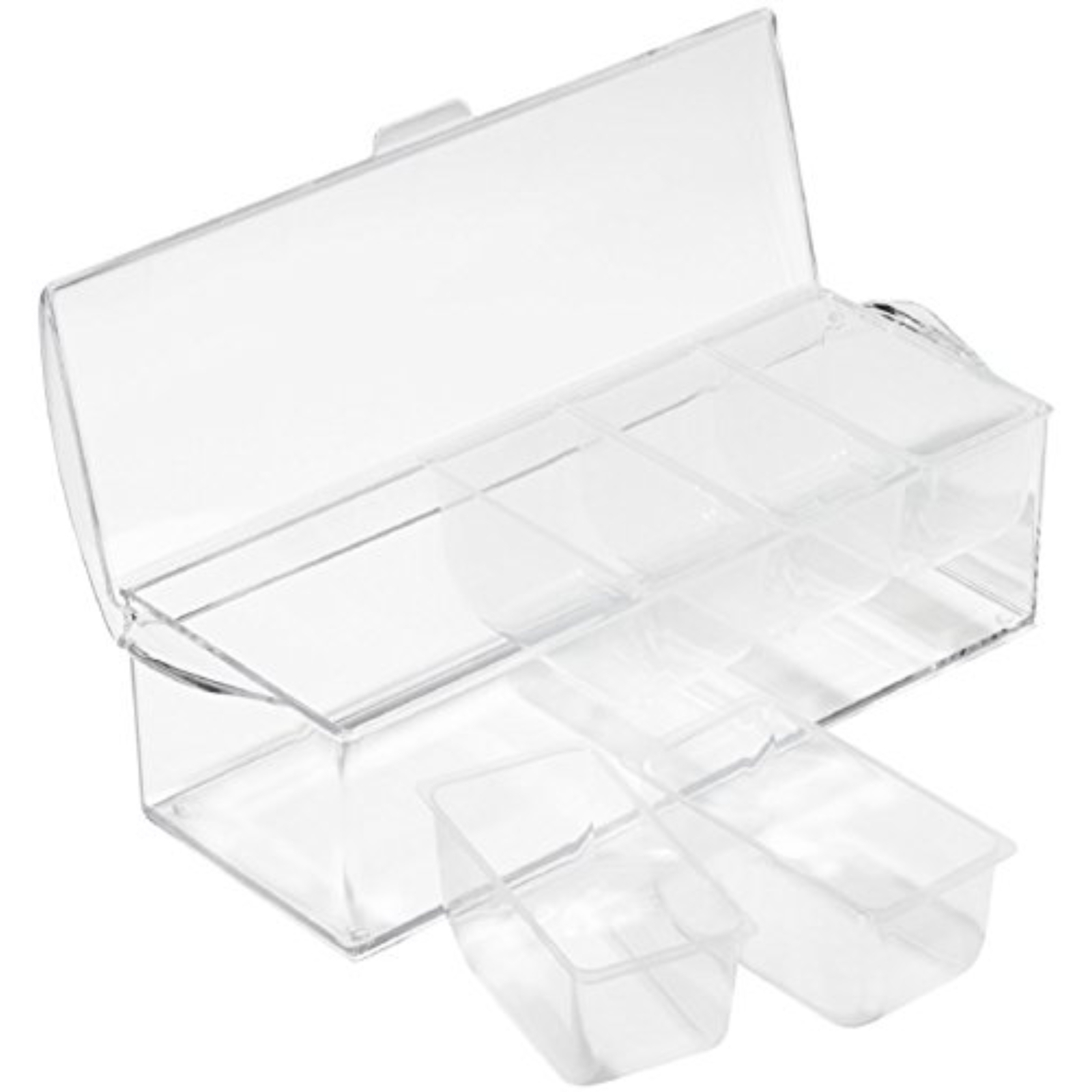 Jumbl Chilled Condiment Server with Lid, Plastic Condiment Tray W/5 Containers gallery