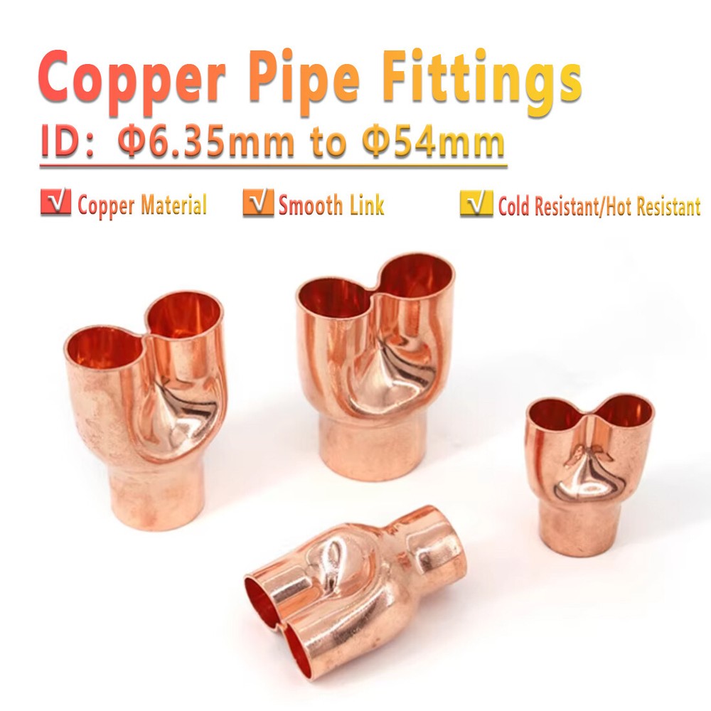 Tee Y Type Copper Fitting Welding Joint Split Union Intersection 6.35mm~54mm